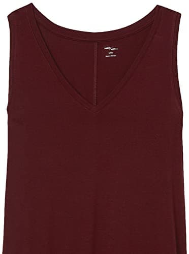 Amazon Essentials Women's Jersey Regular-Fit Sleeveless v-Neck Midi Dress (Previously Daily Ritual), Dark Red, XX-Large - Image 5