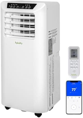Hykolity 10,000 BTU WiFi Enabled Portable Air Conditioner with 2-Speed Fan & Dehumidifier, 4-in-1 Window Kit Smart AC Unit with 24H Timer for Living Room, Bedroom, Home, Up to 450 Sq.Ft - Image 3