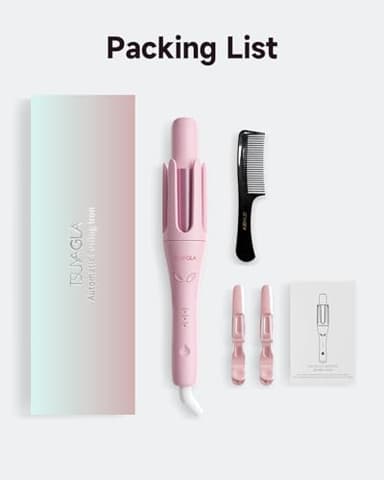TSUYAGLA Automatic Curling Iron,1 1/4 Hair Curler with 3 Temperatures, 10S Fast Heating, 2-Way Rotation, 30 Min Auto Shut-Off, 500 Million Ionic, Anti-Scald-Tangle for Long Hair - Image 9