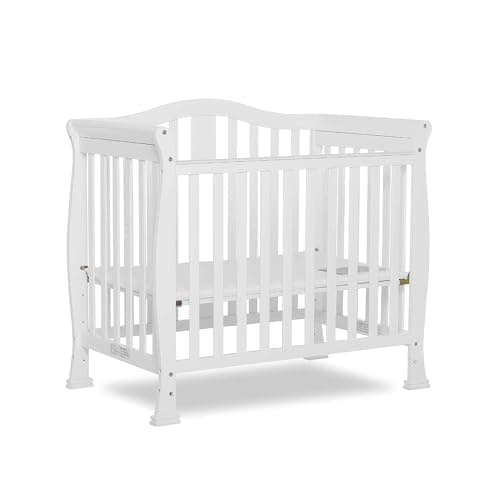 Dream On Me Addison 4-In-1 Convertible Mini Crib In White, Greenguard Gold Certified, Non-Toxic Finishes, Built Of New Zealand Pinewood, Comes With 1” Mattress Pad - Image 1