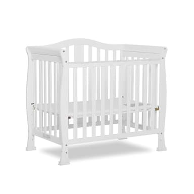 Dream On Me Addison 4-In-1 Convertible Mini Crib In White, Greenguard Gold Certified, Non-Toxic Finishes, Built Of New Zealand Pinewood, Comes With 1” Mattress Pad - Image 1