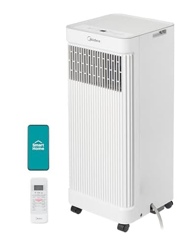Midea 10,000 BTU ASHRAE (7,100 BTU SACC) Portable Air Conditioner, Smart Control, Cools up to 300 Sq. Ft., with Dehumidifier & Fan mode, Easy- to-use Remote Control & Window Installation Kit Included - Image 1