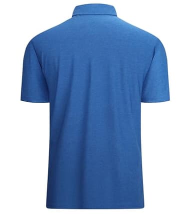 Alex Vando Mens Golf Shirt Moisture Wicking Quick-Dry Short Sleeve Casual Polo Shirts for Men,Royal,XL - Image 2