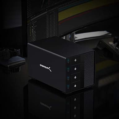 SABRENT 4-Bay USB 3.2 Gen 2 SATA Docking Station for 3.5” HDD/SSD, 10Gbps USB-C DAS, Tray-Less Hot-Swap, Aluminum Enclosure with Cooling Fan, Individual Power Switches, No RAID (DS-SC4B) - Image 4
