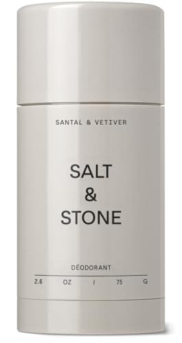 SALT & STONE Aluminum Free Deodorant | Extra Strength 48 Hour Protection for Women & Men | Made with Seaweed Extracts, Shea Butter & Prebiotics (Santal & Vetiver) - Image 1