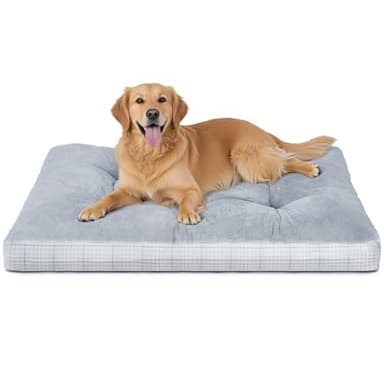 MIHIKK Washable XXL Dog Bed for Extra Large Dogs with Anti-Slip Bottom, Premium Foam Pet Pad for Crate for Large Medium Small Sized Puppies, 47" x 29" Gray - Image 1