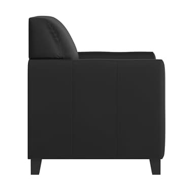 Flash Furniture Hercules Diplomat Series LeatherSoft Upholstered Side Reception Chair, Lobby Chair with Cushions and Flared Arms, Black - Image 6