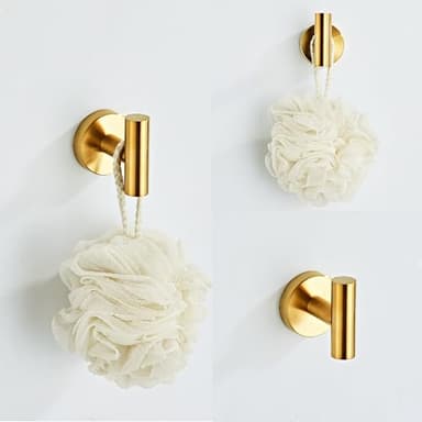 Brusehd Dark Gold Bathroom Hardware Set 5 Piece with Towel Racks for Bathroom, SUS304 Stainless Steel Bath Towel Bar Set, 24 Inch Wall Mounted Accessories Kit… - Image 6