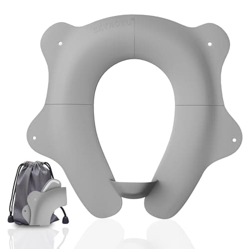 SKYROKU Foldable Kids Toilet Seat – Portable & Anti-Slip Travel Potty Training Seat for Toddlers,Safety material Baby Toilet Seat, Easy Clean & Compact for Home, Daycare, Grandparents House (Ages 2-6) - Image 1