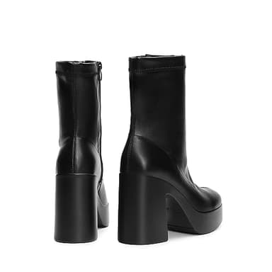 DREAM PAIRS Women's Platform Gogo Ankle Boots High Chunky Block Heel Square Toe Booties Shoes,Size 6,Black,SDAB2310W - Image 3
