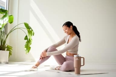 STANLEY Quencher H2.0 Tumbler with Handle and Straw 40 oz | Flowstate 3-Position Lid | Cup Holder Compatible for Travel | Insulated Stainless Steel Cup | BPA-Free | Almond Rose - Image 6