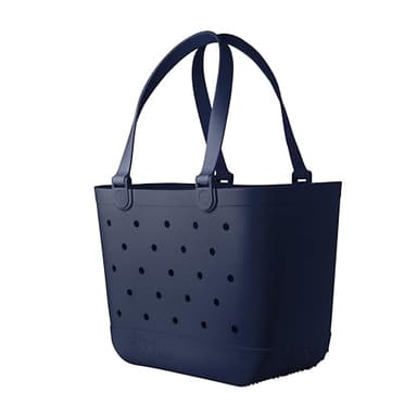 Simple Modern Extra-Large Beach Bag | Waterproof Getaway Rubber Tote with Zipper Pocket for Travel, Pool, Boat, Groceries, Sports | Deep Ocean - Image 2