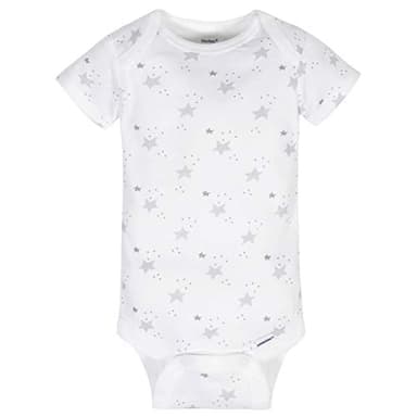 Gerber Baby 8-Pack Short Sleeve Onesies Bodysuits, Sheep Grey, Newborn - Image 4
