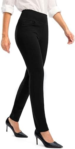 Rammus Womens High Waist Dress Pants with Pockets Business Casual Work Pants for Women Stretchy Skinny Slacks for Office - Image 3