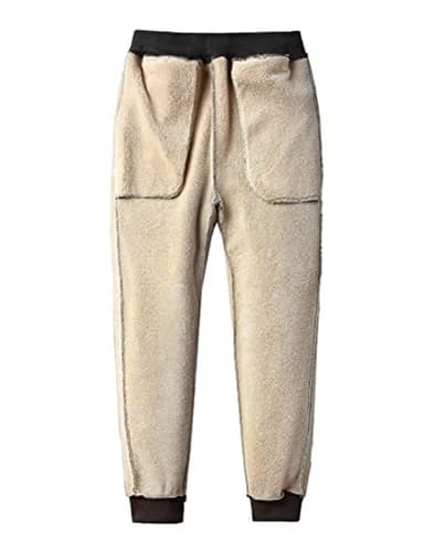 Yeokou Women's Warm Sherpa Lined Athletic Sweatpants Jogger Fleece Pants (Small, Black001) - Image 7