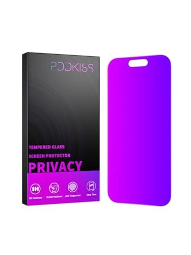 PDDKISS Compatible for iPhone 16 Pro Max Privacy Screen Protector Tempered Glass 6.9 Inch, Purple Gradient Anti Spy Anti Blue Light HD Easy Installation - Image 1