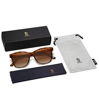 SOJOS Oversized Polarized Sunglasses Womens Mens Trendy Square Shades SJ2203,Brown/Brown - Image 7