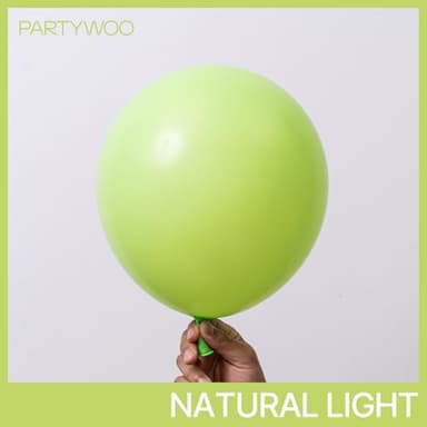 PartyWoo Lime Green Balloons 100 pcs Different Sizes of 36 18 12 10 5 Inch Neon Yellowish Light Green Latex Balloon Arch Kit Garland for Graduation Halloween Summer Birthday Party Decorations Green-Y6 - Image 2