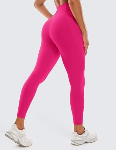 CRZ YOGA Womens Butterluxe Workout Leggings 25 Inches - High Waisted Gym Yoga Pants with Pockets Buttery Soft Granita Pink Small - Image 2