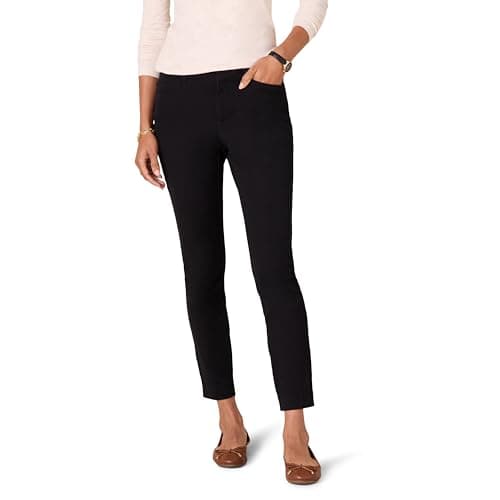 Amazon Essentials Women's Skinny Ankle Pant, Black, 6 Short - Image 1