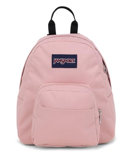 JanSport Half Pint Mini Backpack, 10.2 L - Durable Mini Bag Purse with Adjustable Shoulder Straps, Single Main Compartment, Zippered Stash Pocket, Misty Rose - Image 1