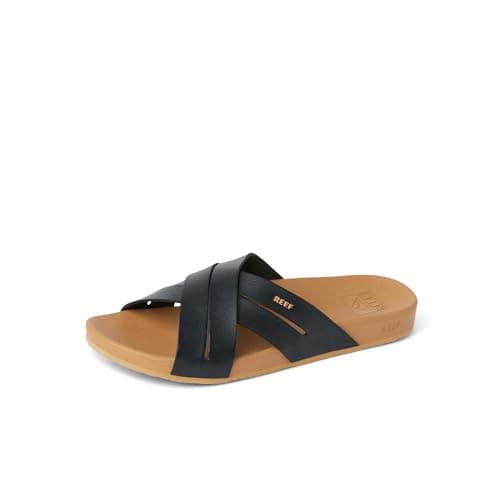 REEF CUSHION SPRING BLOOM Sandals - Women's, BLACK/TAN 9 - Image 1