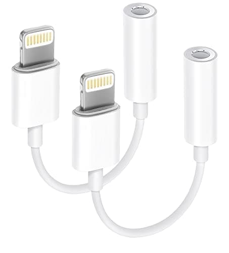 Seulliya [Apple MFi Certified 2 Pack Lightning to 3.5 mm Headphone Jack Adapter, iPhone Aux Adapter Converter Dongle Audio Cable Compatible with iPhone 14 13 12 11 X XS 8 7 - Image 1
