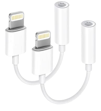 Seulliya [Apple MFi Certified 2 Pack Lightning to 3.5 mm Headphone Jack Adapter, iPhone Aux Adapter Converter Dongle Audio Cable Compatible with iPhone 14 13 12 11 X XS 8 7 - Image 1