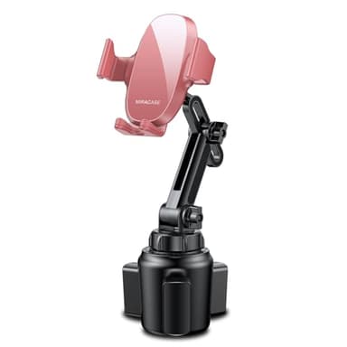 Miracase Universal Cup Phone Holder for Car, [Upgraded Version] Adjustable Long Neck Car Cup Holder Phone Mount Cradle Friendly Compatible with iPhone Samsung Google and All Smartphones, Red - Image 1