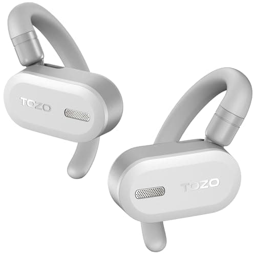 TOZO O2 True Open Ear Wireless Headphones Lightweight with Multi-Angle Adjustment, Bluetooth 5.3 Earbuds with Dual-Axis Design for Long-Lasting Comfort, Crystal-Clear Calls for Driving, White - Image 1