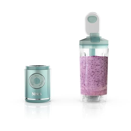 Ninja Blast Max, Portable Blender + Twist & Go, Personal Smoothie, Blend, Ice Crush, 3 Programs, Cordless, 22oz removable Vessel, Dishwasher Safe, Leakproof, Sea Glass, BC251MT - Image 1