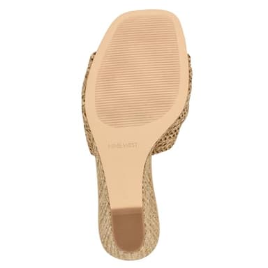 Nine West Women's Nikhil2 Wedge Sandal, Natural 101, 9 - Image 3