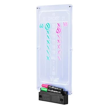Viper Illumiscore Plus+ See-Through Illuminated Back-Lit Dry Erase Dart Scoreboard, Large (19.50" L x 10.00" W), Black - Image 10