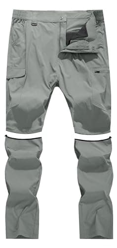 Men's Hiking Convertible Zip Off Pants Outdoor Waterproof Quick Dry Lightweight Fishing Safari Travel Cargo Work Pants Sage Green 32 - Image 2