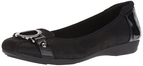 AK Anne Klein Sport Women's Umeko ballet flat Shoe, black/multi fabric, 9.5 M US - Image 1