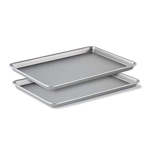 Calphalon Premium Nonstick Baking Pans Set of 2, 12 x 17 inch, Silverware, Heavy Gauge Steel Core - Image 1