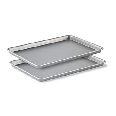 Calphalon Premium Nonstick Baking Pans Set of 2, 12 x 17 inch, Silverware, Heavy Gauge Steel Core - Image 1