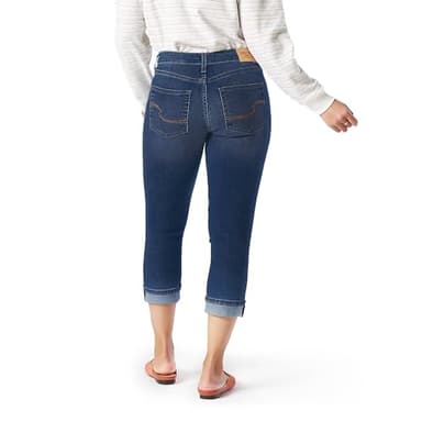 LEVI STRAUSS SIGNATURE Gold Women's Mid-Rise Slim Fit Capris Stretch Denim (Also Available in Plus Size), Over The Moon, 12 - Image 3