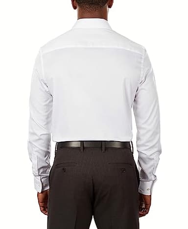 Van Heusen Men's Dress Shirt Slim Fit Flex Collar Stretch Solid, White, 16" Neck 34"-35" Sleeve - Image 2