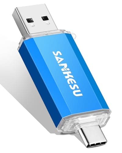 SANKESU USB C Flash Drive 256GB Thumb Drive for Android Phone USB 3.1 Type-A & Type-C Dual OTG Photo Storage Memory Stick Compatible with PC Laptop Macs Smartphone Tablet - Image 1