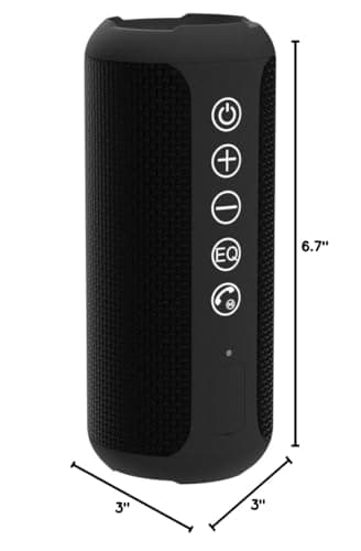 Ortizan Portable Bluetooth Speaker: IPX7 Waterproof, 24W Loud Sound, Deep Bass, Bluetooth 5.3, LED Lights, Wireless Stereo Pairing, 30H Playtime, for Home/Outdoor/Party/Beach, Birthday Gift (Black) - Image 8