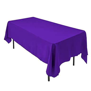 AK TRADING CO. 60 x 102-Inch Rectangular Polyester Tablecloth - Made in USA - Wrinkle-Resistant, Flame Retardant, Durable Party Table Cover, Banquet Tablecloth, Wedding Table Cover - Purple - Image 1