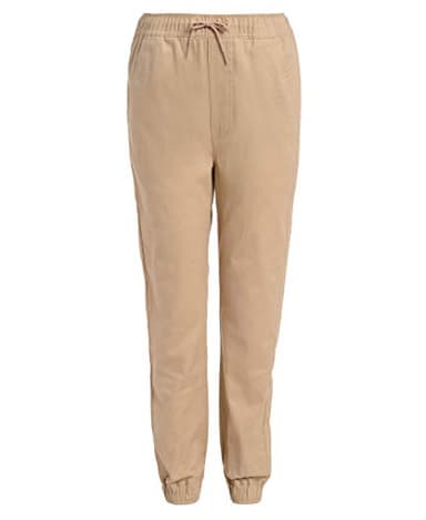 Nautica Boys' School Uniform Jogger Pant, Evan Khaki, X-Large(18/20) Husky - Image 1