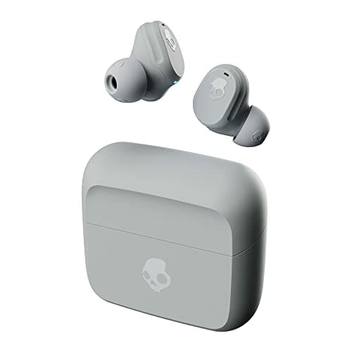 Skullcandy Mod Wireless Earbuds, Bluetooth Headphones, Up to 32 Hours Battery, Noise Isolating Fit, Sweat and Water Resistant, Microphone for iPhone Android - Light Grey/Blue - Image 1