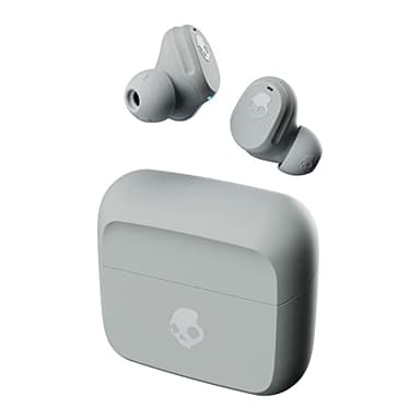 Skullcandy Mod Wireless Earbuds, Bluetooth Headphones, Up to 32 Hours Battery, Noise Isolating Fit, Sweat and Water Resistant, Microphone for iPhone Android - Light Grey/Blue - Image 1