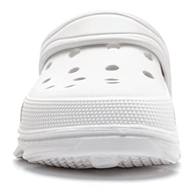 HOBIBEAR Boys Girls Classic Graphic Kids Garden Clogs Slip on Water Shoes (White-Size 4 Big Kid) - Image 6