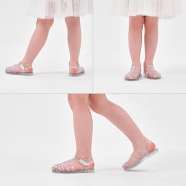 GUGUYeah Jelly Sandals for Girls,Closed Toe Princess Costume Summer Dress Shoes Fisherman Gladiator Water Beach Flat Sandals for Toddler/Little Kid/Big Kid - Image 5