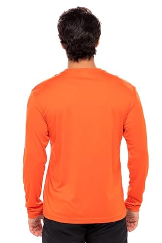 Opna Men's Long Sleeve Moisture Wicking Athletic Safety Work Shirts NEOOR-XL Orange - Image 4