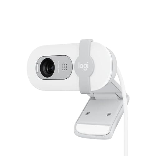 Logitech Brio 100 Full HD 1080p Webcam for Meetings, Streaming, Desktop, Laptop, PC - Built-in Mic, Shutter, Works with Zoom, Microsoft Teams, Nintendo Switch 2’s New GameChat Mode-Off -White - Image 1