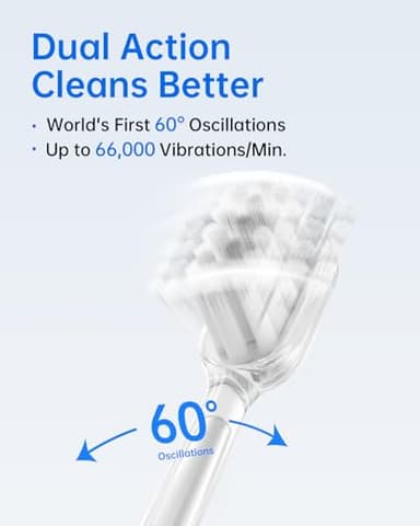Laifen Wave Electric Toothbrush, Oscillation & Vibration Sonic Electric Toothbrush for Adults with App, 3 Brush Heads, Waterproof Magnetic Rechargeable Powered Toothbrush (Matte Stainless Steel) - Image 2